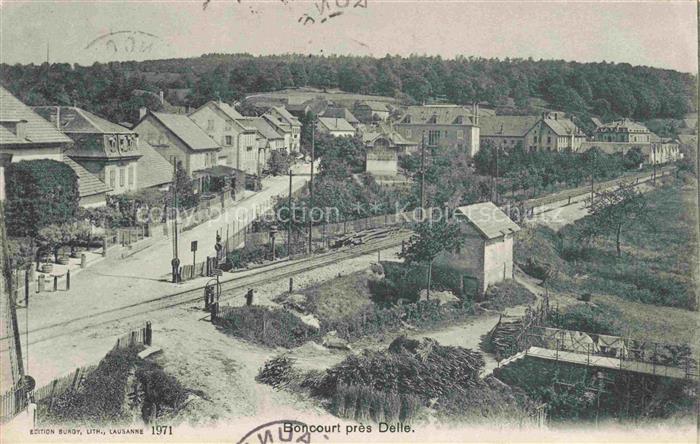 Boncourt  Dellle Porrentruy JU Panorama Chemin de fer