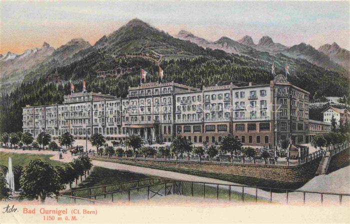 Bad Gurnigel Gurnigelbad Guggisberg BE Kurhotel Litho