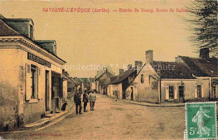 Savigne-l Eveque Entrée du Bourg Route de Ballon