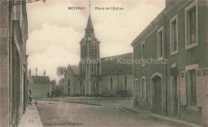 Mezeray-sous-Malicorne LA FLECHE 72 Sarthe Place de l'Eglise