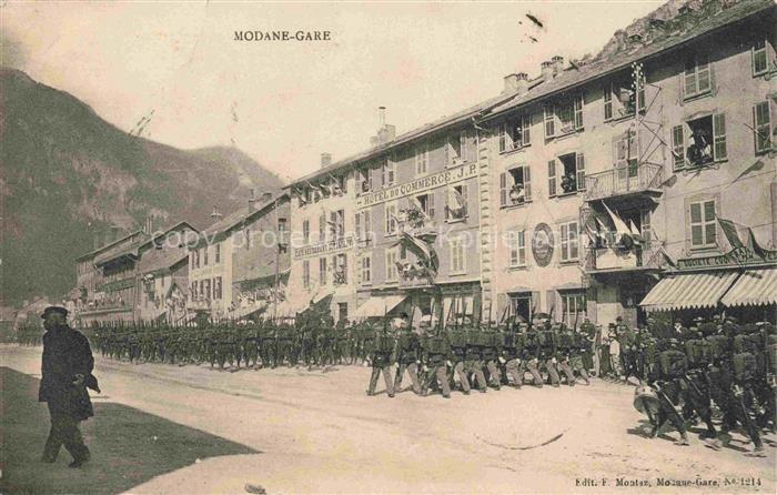 Modane Saint-Jean-de-Maurienne 73 Savoie Aufmarsch Soldaten Truppen