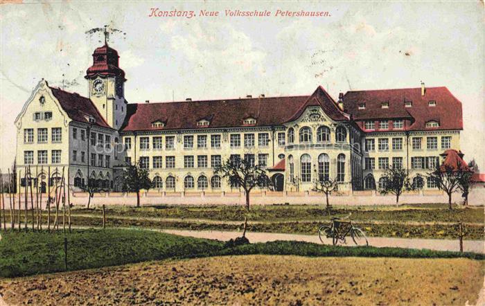 KONSTANZ Bodensee BW Neue Volksschule Petershausen Feldpost