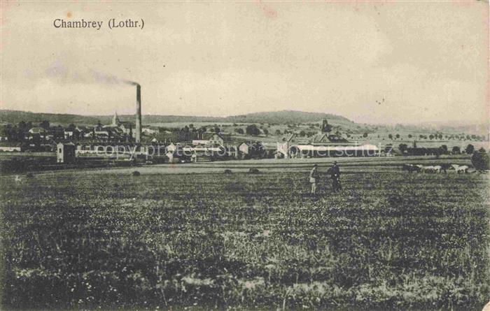 Chambrey Chateau-Salins 57 Moselle Vue panoramique Feldpost Pruefstempel