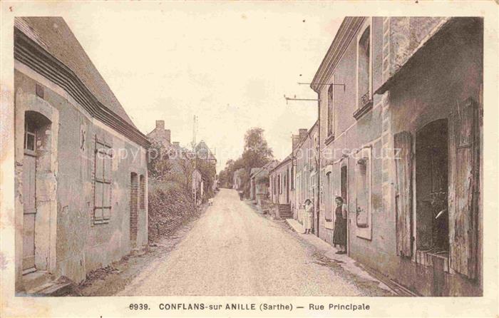 Conflans-sur-Anille MAMERS 72 Sarthe Rue Principale