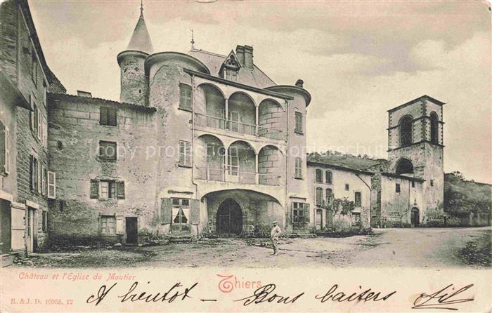 THIERS 63 Puy-de-Dome Château et l'Eglise du Moutier