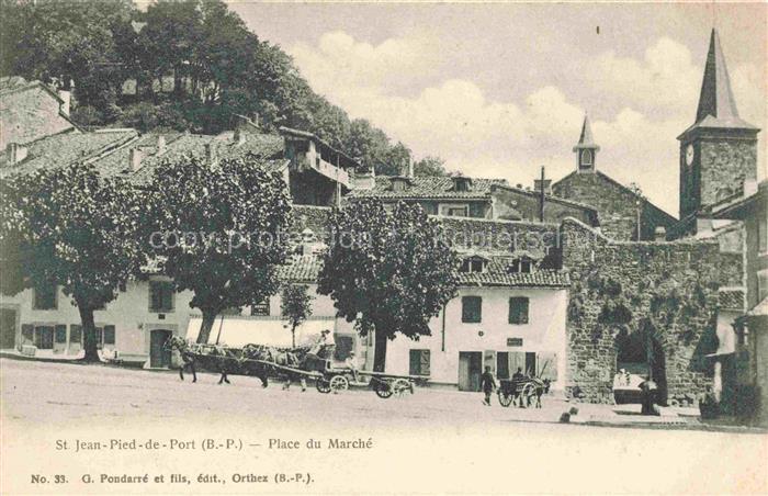 St-Jean-Pied-de-Port BAYONNE 64 Pyrenees-Atlantiques Place du Marché