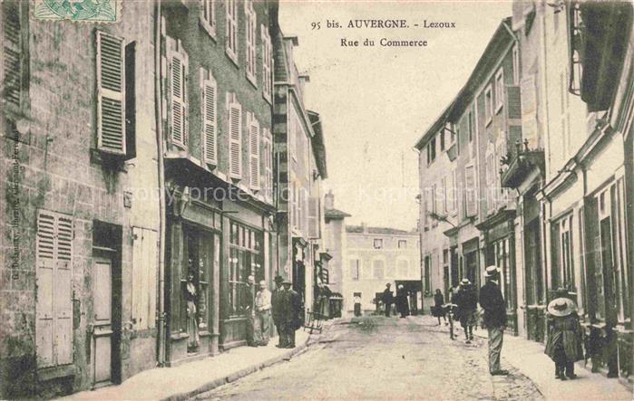 Lezoux Auvergne THIERS 63 Puy-de-Dome Rue du Commerce