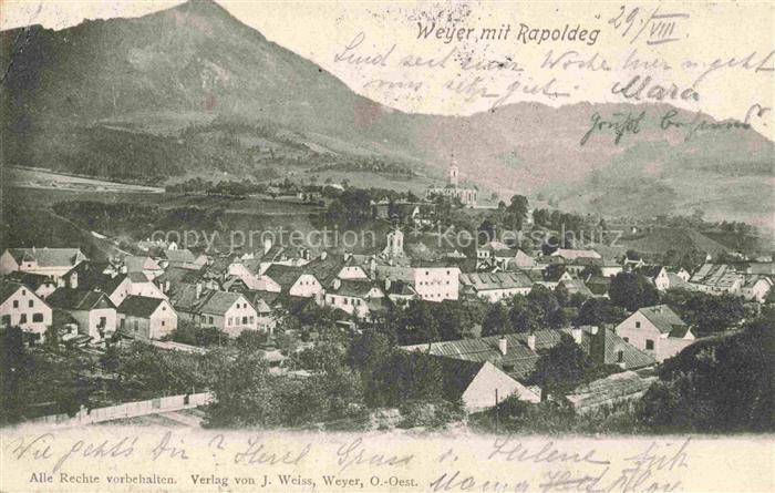 Weyer Enns Oberoesterreich AT Panorama Blick gegen Rapoleg