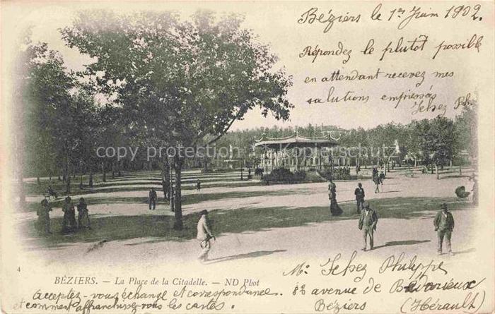 BEZIERS 34 Herault La Place de la Citadelle