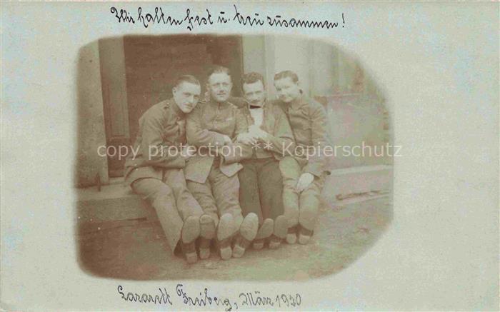 FREIBERG  Sachsen Gruppenbild Wir halten fest und treu zusammen