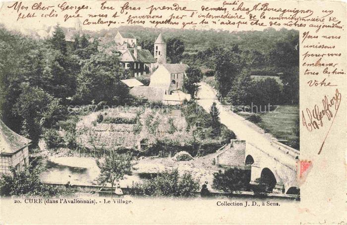 Cure Avallon 89 Yonne Vue générale du village