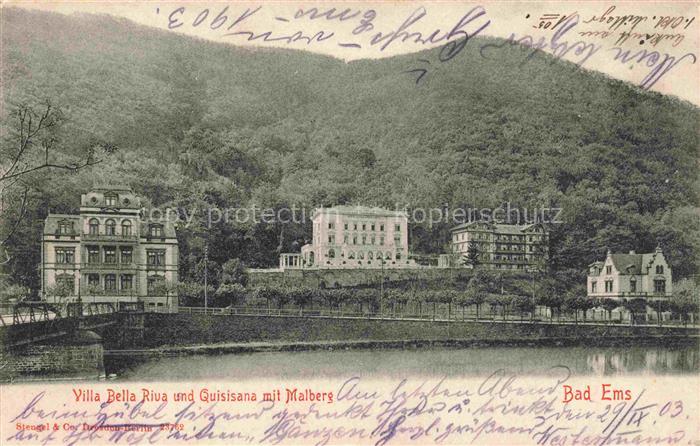 BAD EMS Rheinland-Pfalz Villa Bella Riva und Quisisana mit Malberg