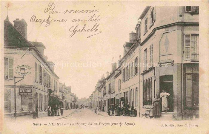 SENS 89 Yonne Entrée du Faubourg Saint-Pregts Rue de Lyon