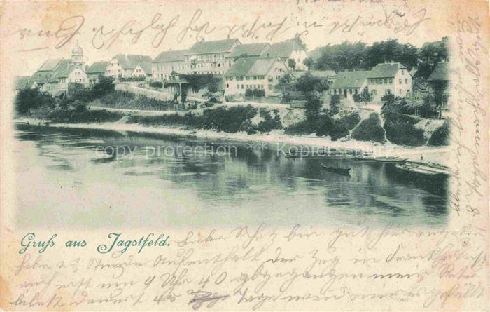 Jagstfeld Bad Friedrichshall BW Haeuserpartie am Fluss