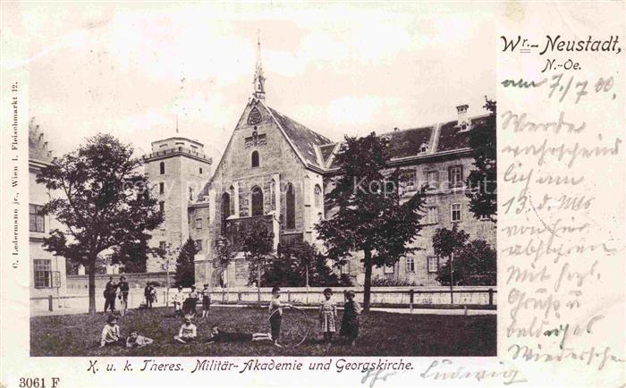 Neustadt Wien Militaer-Akademie und Georgskirche