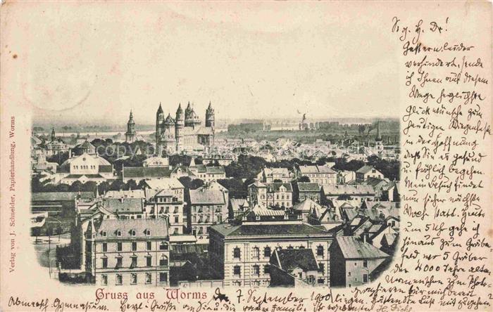 WORMS Rhein Stadtpanorama