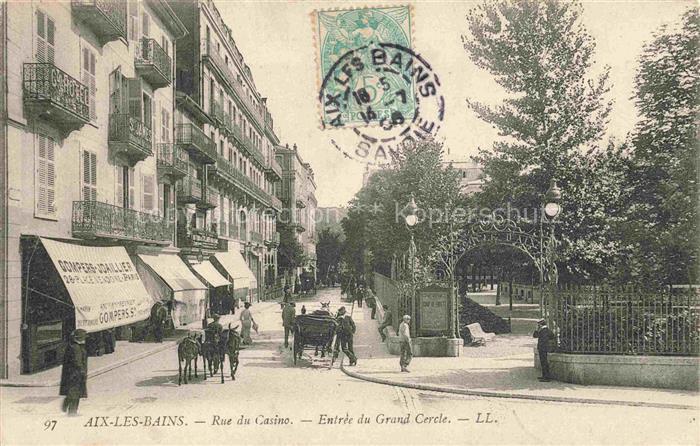 AIX-LES-BAINS Chambery 73 Savoie Rue du Casino Entrée du Grand Cercle