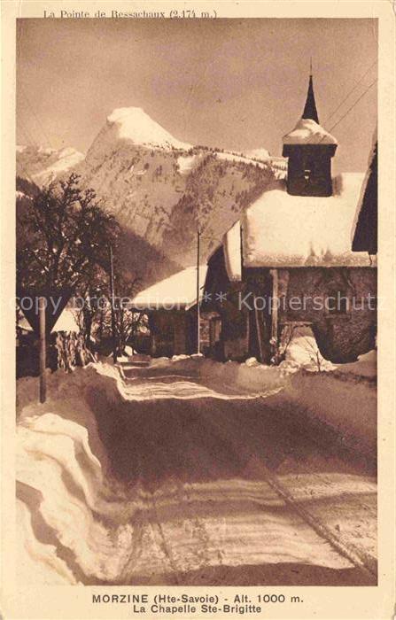 Morzine Thonon-les-Bains 74 Haute-Savoie La Chapelle Sainte Brigitte en hiver
