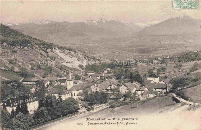 Monnetier-Mornex 74 Haute-Savoie Vue générale et les Alpes