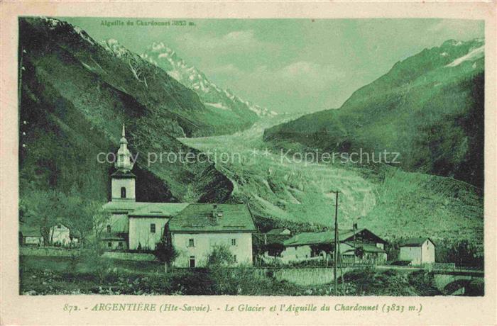 Argentiere Argentieres Glacier d 74 Haute-Savoie Le glacier et l'Aiguille du Cha