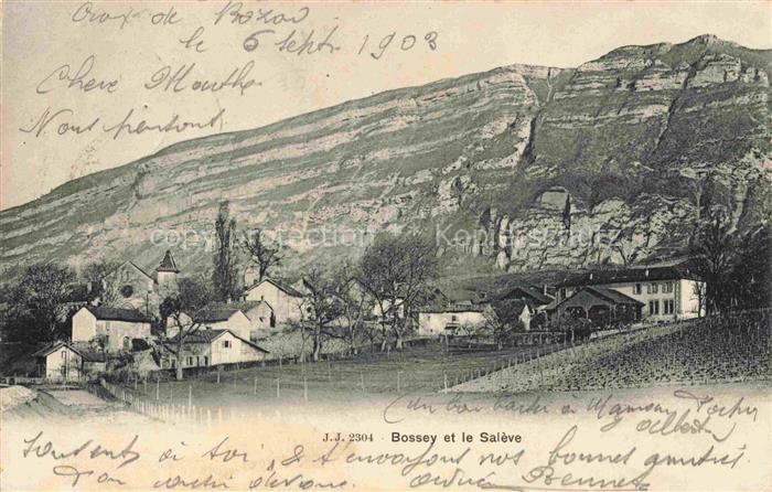Bossey Saint-Julien-en-Genevois 74 Haute-Savoie Vue générale et le Salève