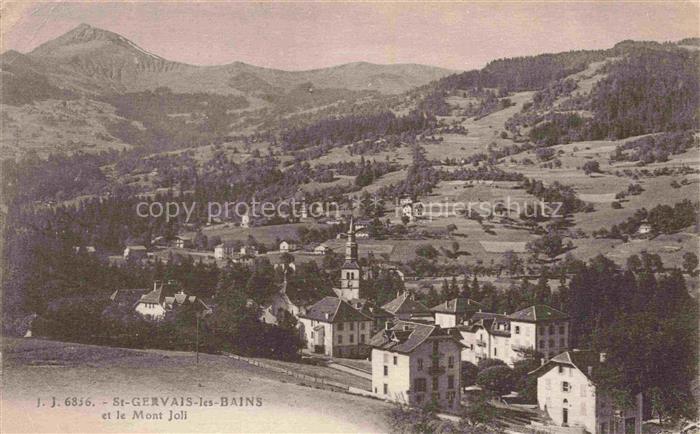 St-Gervais-les-Bains 74 Haute-Savoie Vue générale et le Mont Juli