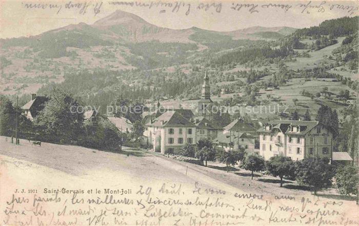 Saint-Gervais-les-Bains 74 Haute-Savoie Vue générale et le Mont Joli