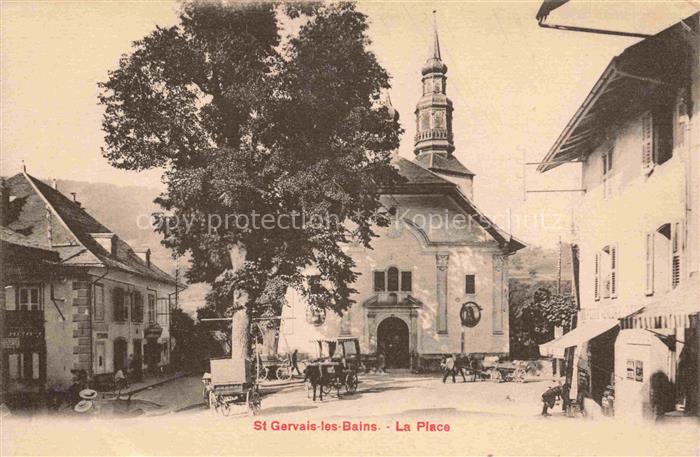 St-Gervais-les-Bains 74 Haute-Savoie La Place Eglise