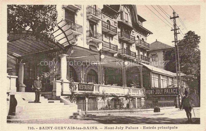 Saint-Gervais-les-Bains 74 Haute-Savoie Hôtel Restaurant Mont Joly Palace entrée