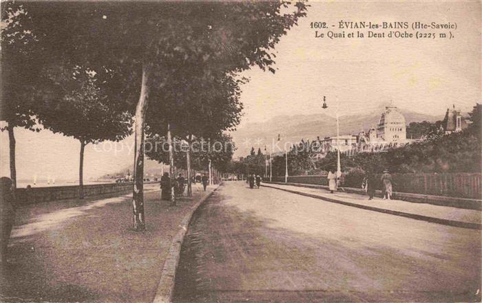 Evian-les-Bains Thonon-les-Bains 74 Haute-Savoie Le quai et la Dent d'Oche