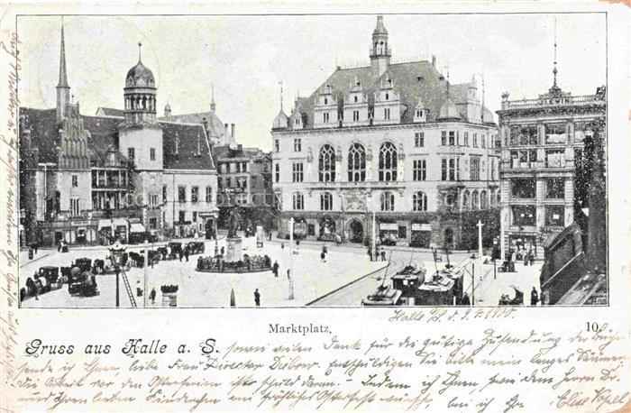 HALLE  SAALE Marktplatz Deutsche Reichspost