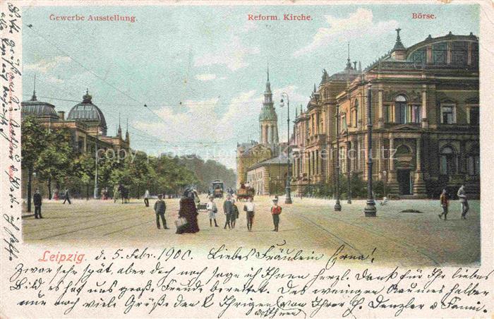 LEIPZIG Sachsen Gewerbe-Ausstellung Reformierte Kirche Boerse