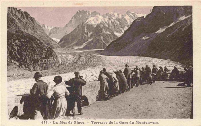 Montenvers Chamonix 74 Haute-Savoie La mer de glace Terrasse de la Gare du Monte