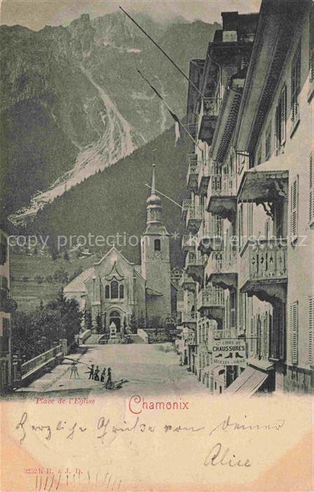 CHAMONIX BONNEVILLE 74 Haute-Savoie Place de l'Eglise