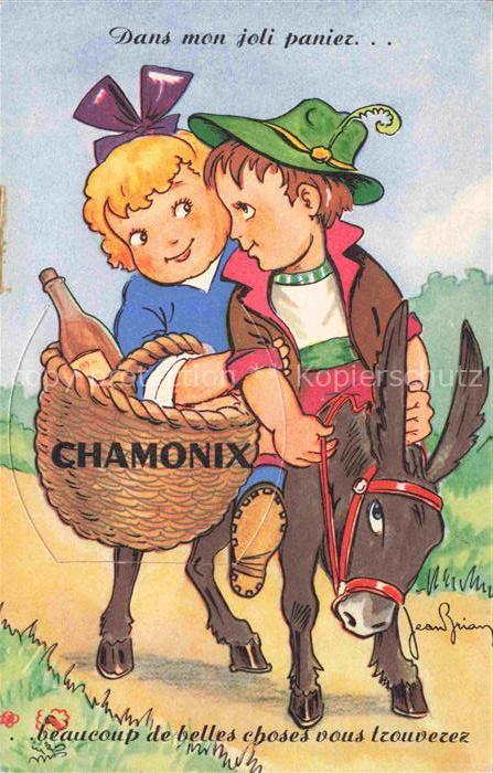 CHAMONIX BONNEVILLE 74 Haute-Savoie Dans mon joli panier... Kuenstlerkarte