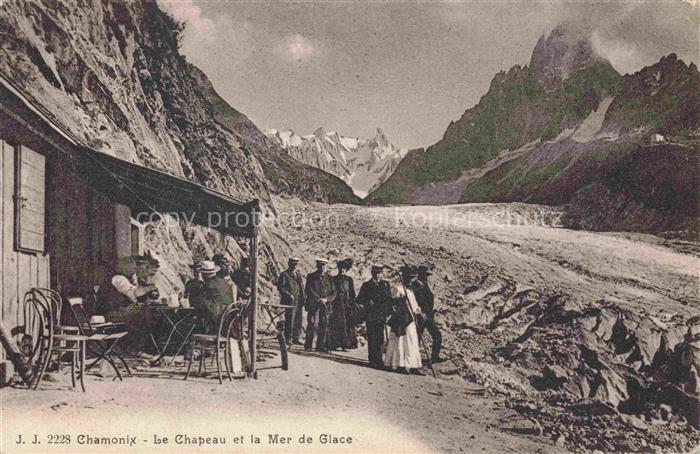 CHAMONIX BONNEVILLE 74 Haute-Savoie Le Chapeau et la mer de glace