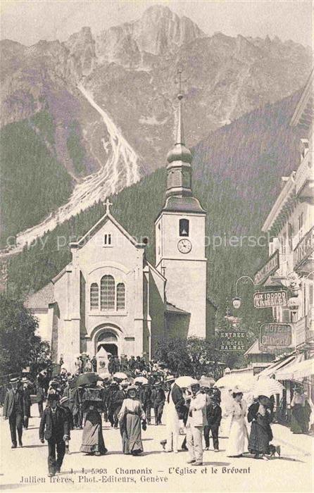 CHAMONIX BONNEVILLE 74 Haute-Savoie Eglise et le Brévent