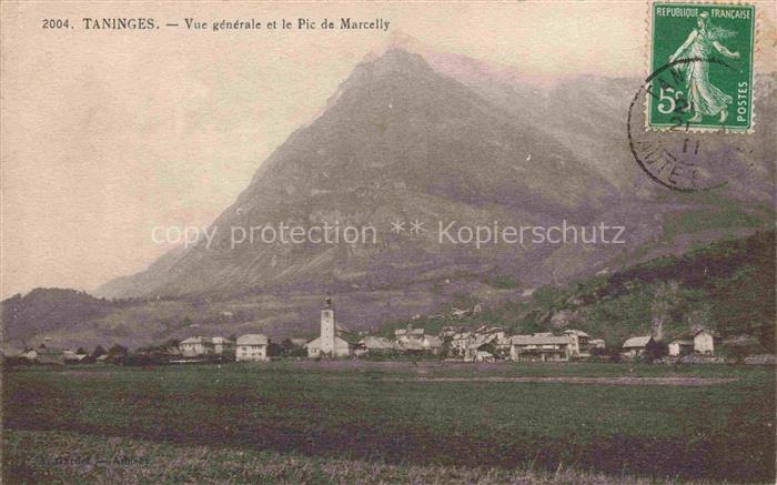 Taninges Bonneville 74 Haute-Savoie Vue générale et le Pic de Marcelly