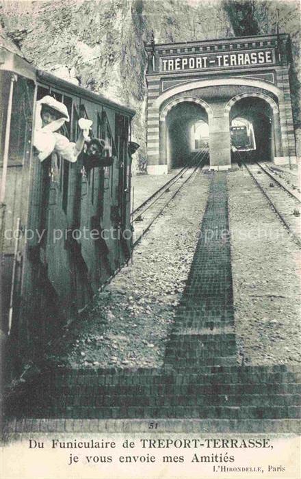 LE TREPORT Dieppe 76 Seine-Maritime Funiculaire de Treport Terrasse