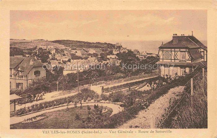 Veules-les-Roses Dieppe 76 Seine-Maritime Vue générale Route de Sotteville