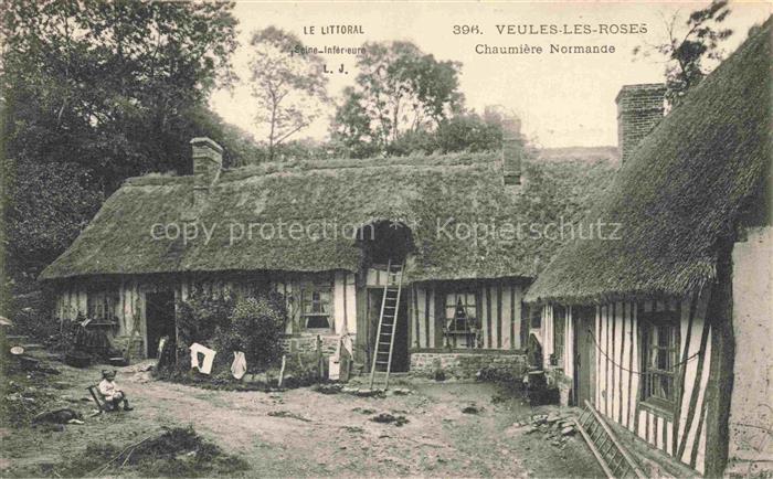 Veules-les-Roses Dieppe 76 Seine-Maritime Chaumière Normande