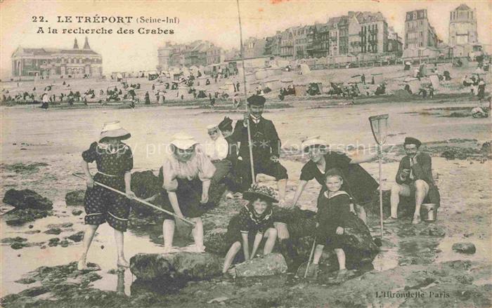 LE TREPORT Dieppe 76 Seine-Maritime A la recherche des crabes