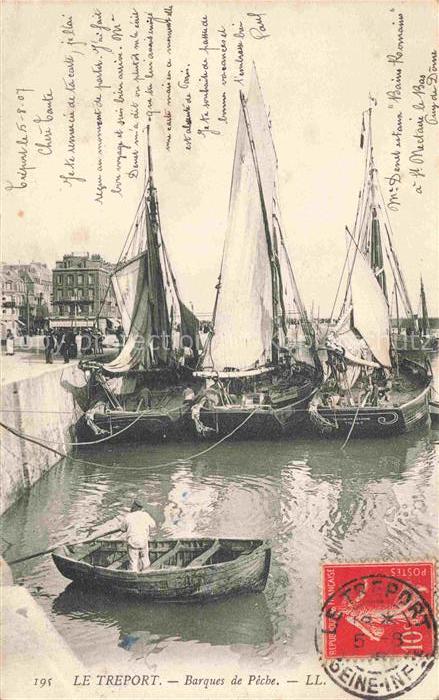LE TREPORT Dieppe 76 Seine-Maritime Barques de pêche