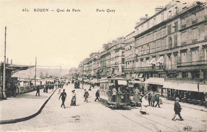 ROUEN 76 Seine-Maritime Quai de Paris Tram