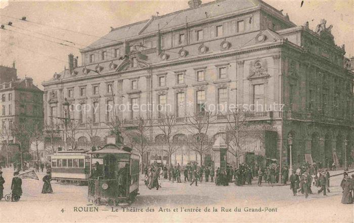 ROUEN 76 Seine-Maritime Le Théâtre des Arts et l'entrée de la Rue du Grand Pont
