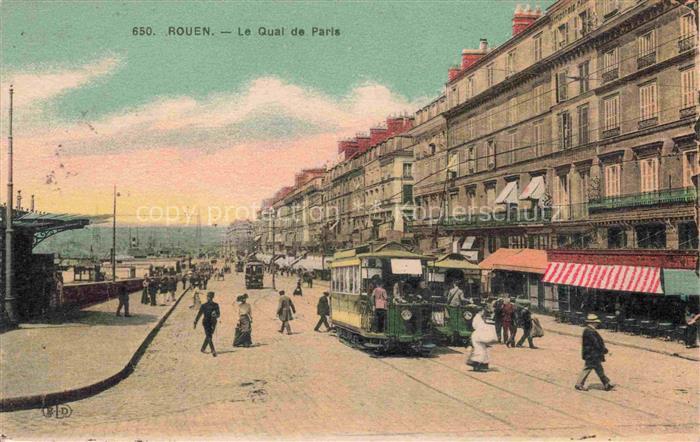ROUEN 76 Seine-Maritime Le Quai de Paris Tram