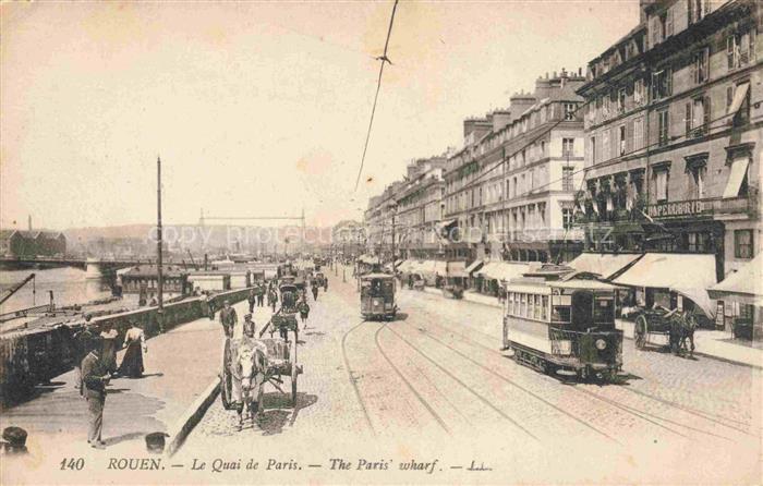 ROUEN 76 Seine-Maritime Le Quai de Paris Tram