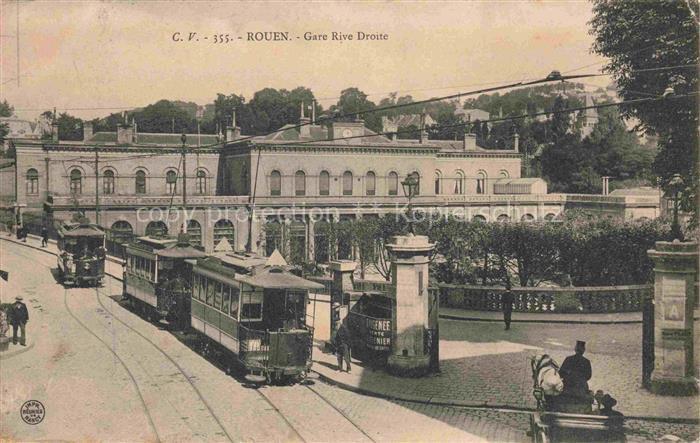 ROUEN 76 Seine-Maritime La Gare rive droite Tram