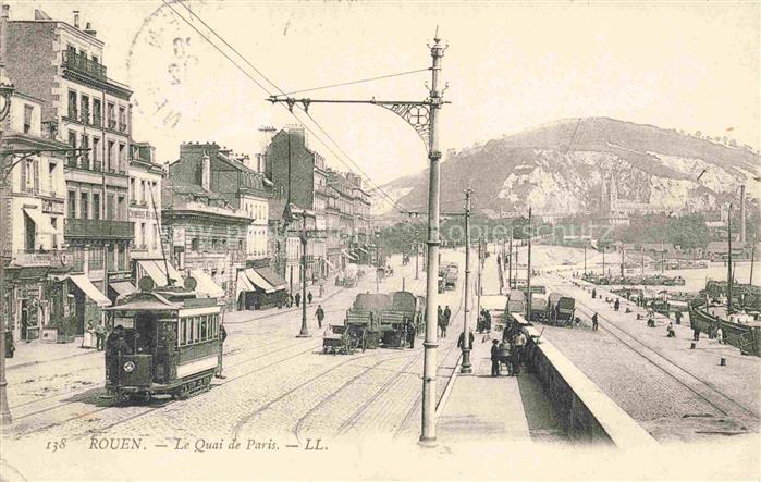 ROUEN 76 Seine-Maritime Le Quai de Paris Tram