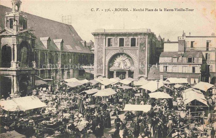 ROUEN 76 Seine-Maritime Marché Place de la Haute-Vieille-Tour